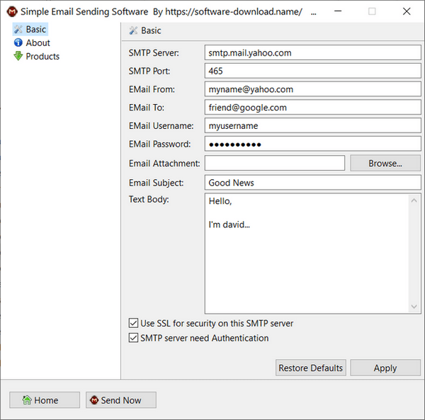 Simple Email Sending Software Win 11